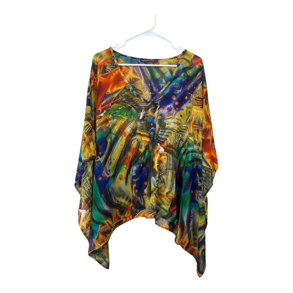 Womens Boho Bohemian Blouse Shirt Top Cottage Indie Fairy Festival Hippie OS - Picture 1 of 6